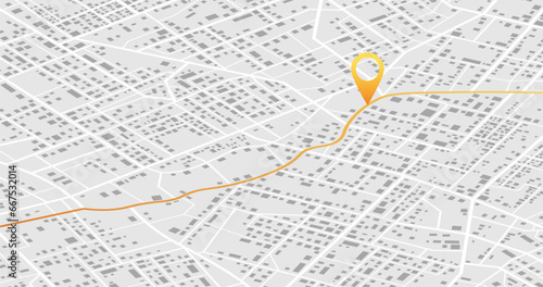 Gps tracking map. Abstract isometric location tracks dashboard. Track navigation pins on street maps, navigate mapping, locate position pin. Futuristic travel map or location navigator vector