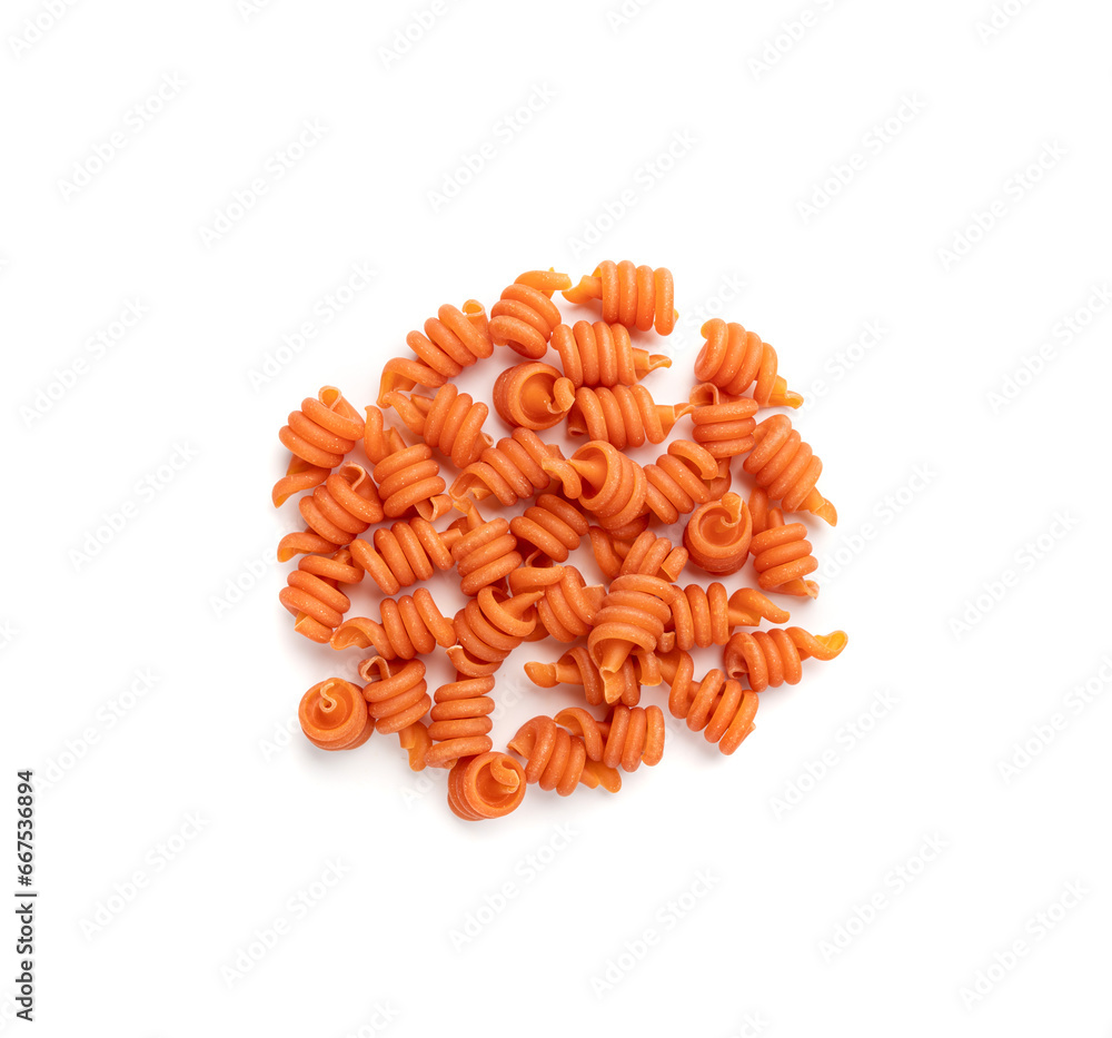 Raw Trottole Pasta, Dry Vesuvio Macaroni, Italian funghetto, Raw Noodle Raw Trottole Pasta, Dry Vesuvio Macaroni, Italian funghetto, Raw Noodle