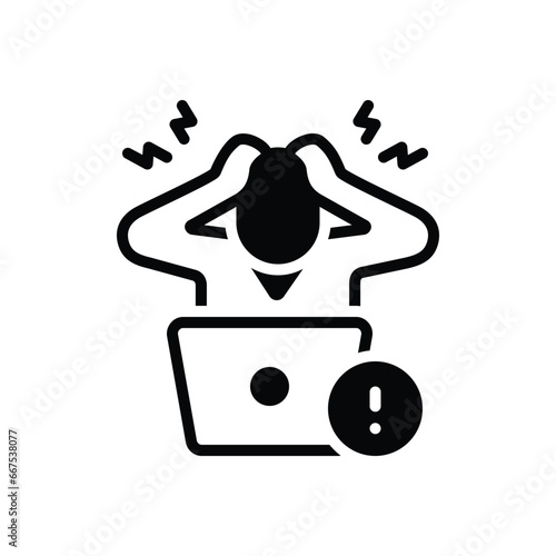 Black solid icon for mistake