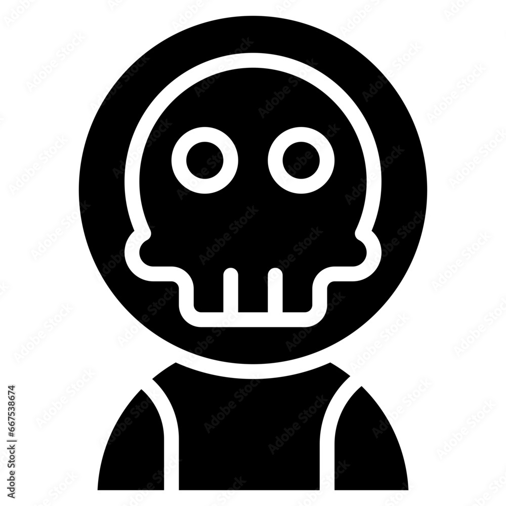 Vector Icon Skull, Character, Cultures, Game Over, Horror, Face