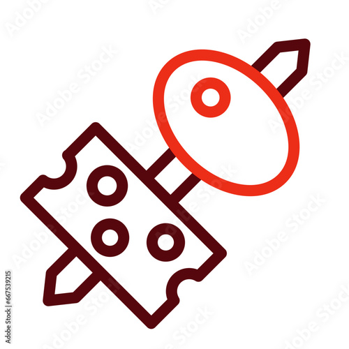 Tapas Thick Line Two Colors Icon Design