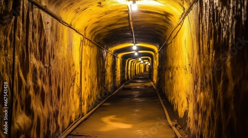 Beneath the Surface: Hand-Dug Long Empty Terrorist Tunnel, Generative AI