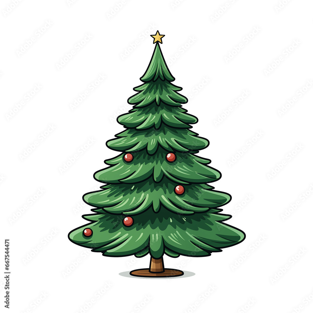 New Year tree on a white background. Christmas tree illustration. Cartoon Christmas tree. New Year. png New Year tree on a white background. Christmas tree illustration. Cartoon Christmas tree. New Year. png