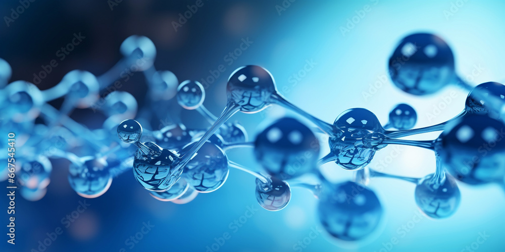 Molecules in Relief - A 3D Exploration into the World of Science Glowing molecular structure laboratory Glowing Molecule A Journey Through the Molecular World. AI Generative