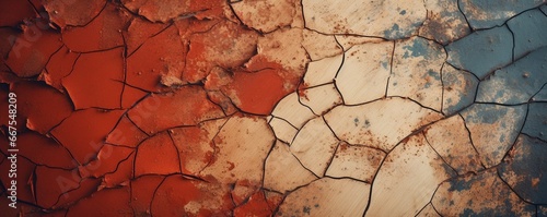 Generative AI : abstract old cracked paint background texture