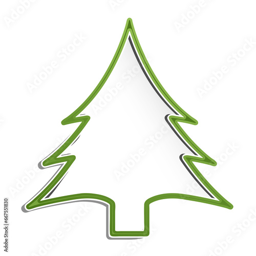 Isolated abstract simple Christmas tree