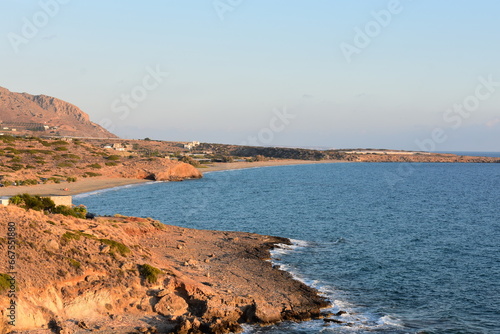 Crete summer 2023 Coast at sunset