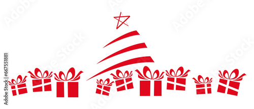 Isolated banner, christmas gifts, discounts and promotions