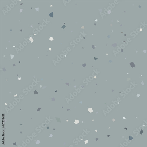 Terrazzo flooring textured surface modern abstract pattern. Vector seamless abstract repeat with chips of marble or granite in soft pastel colors.