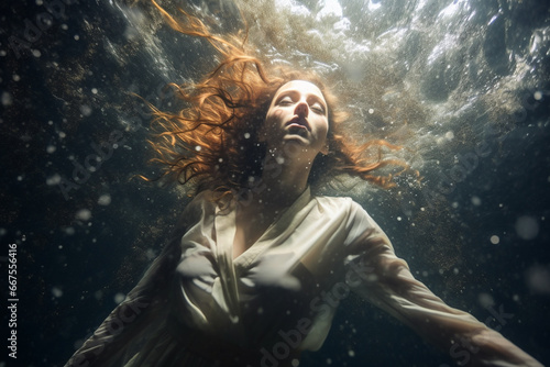 Girl under water 