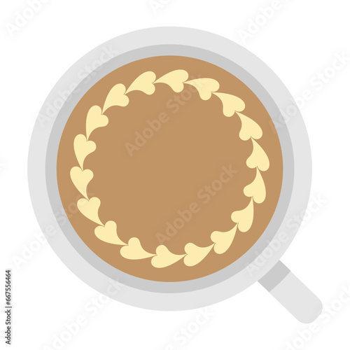 Coffee latte mug vector