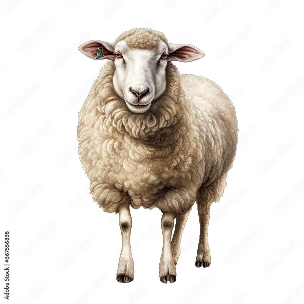 Sheep Clip-art Isolated on Transparent Background Sheep Clip-art Isolated on Transparent Background