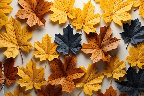 autumn leaves on a white background