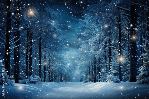 winter night landscape © Man888