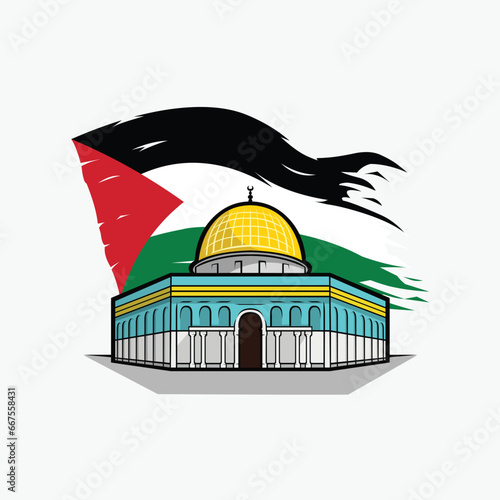 Dome Of The Rock Jerusalem Palestine Gaza Isolated