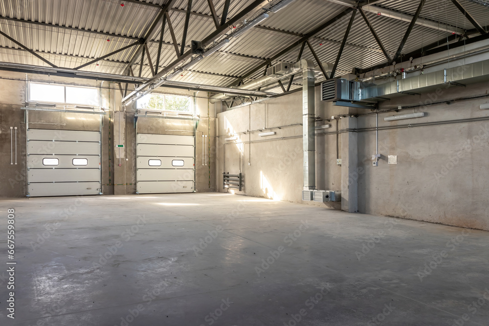 Industrial building or modern factory for manufacturing production plant or large warehouse Industrial building or modern factory for manufacturing production plant or large warehouse