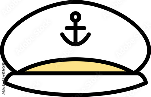 Print op canvas Captain hat icon