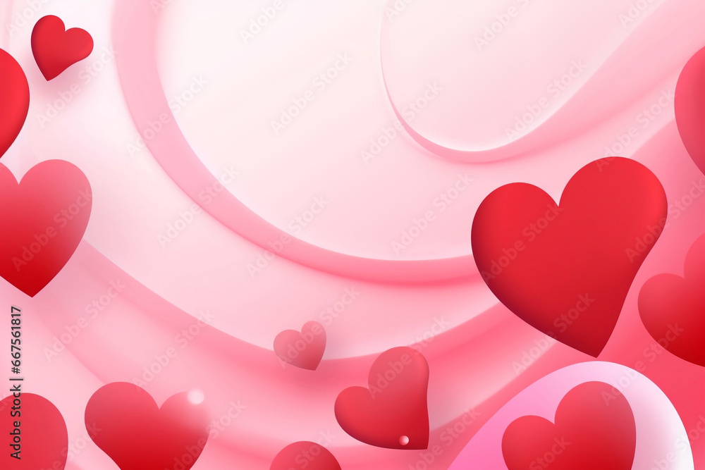 Happy Valentine's Day Background with heart on pastel pink background. Promotion and shopping template for love and valentine's day concept.