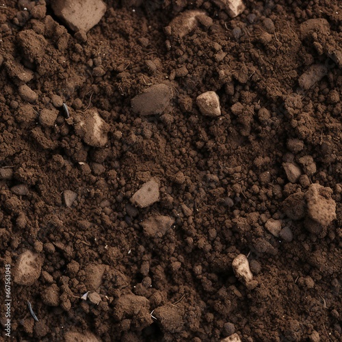 Detailed photograph of soil. seamless picture