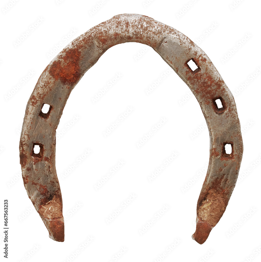 old rusty horseshoe isolated on transparent background, png clip art old rusty horseshoe isolated on transparent background, png clip art