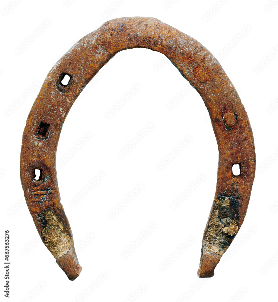 old rusty horseshoe isolated on transparent background, png clip art old rusty horseshoe isolated on transparent background, png clip art