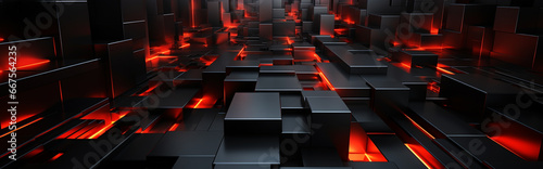 Abstract futuristic cubes shape background  3d render illustration