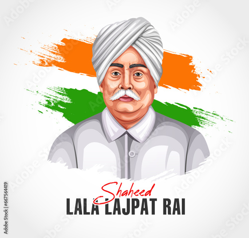 Social Reformer and Freedom Fighter Jayanti poster design template. Punjab Kesari	
