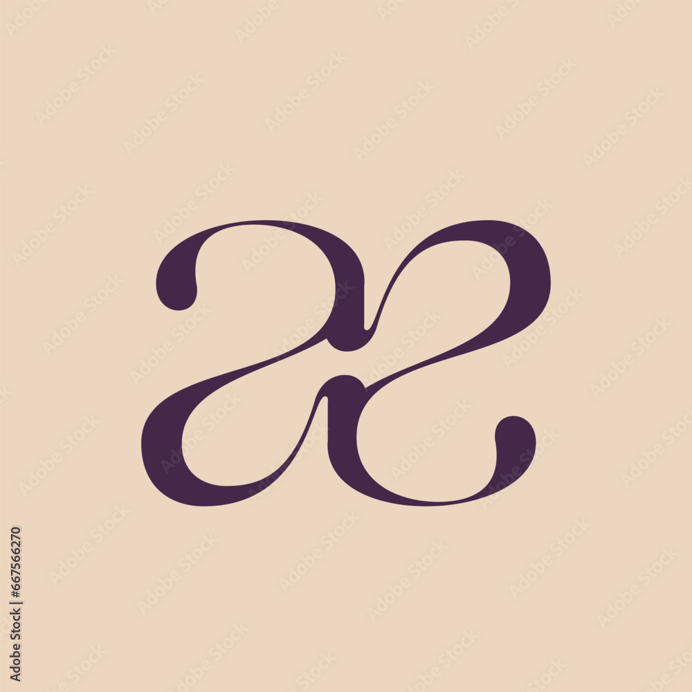 AE monogram logo signature icon. Elegant intertwined alphabet initials ...