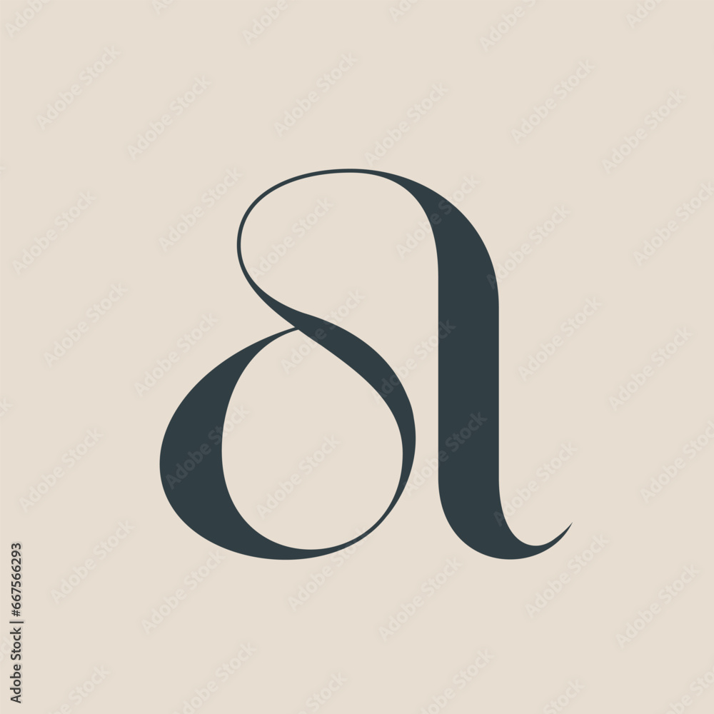 Letter a logo alphabet initial. Lowercase lettering sign. Decorative style typeface icon for brand identity. Elegant calligraphy, beauty, deco design luxury font monogram. Letter a logo alphabet initial. Lowercase lettering sign. Decorative style typeface icon for brand identity. Elegant calligraphy, beauty, deco design luxury font monogram.