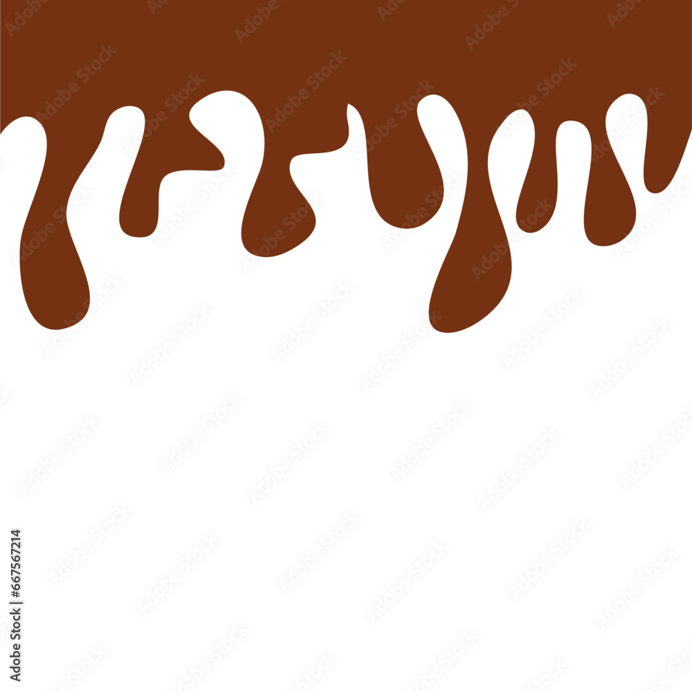 melted chocolate on a white background, vector illustration melted chocolate on a white background, vector illustration