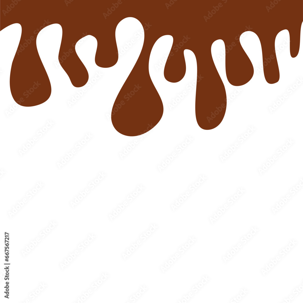 melted chocolate on a white background, vector illustration melted chocolate on a white background, vector illustration