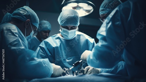 Surgical operation. Doctors operating a patient.