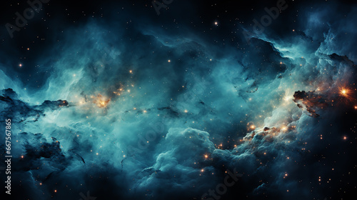 3d illustration of galaxy and cosmos space in bright majestic stars. #667567865