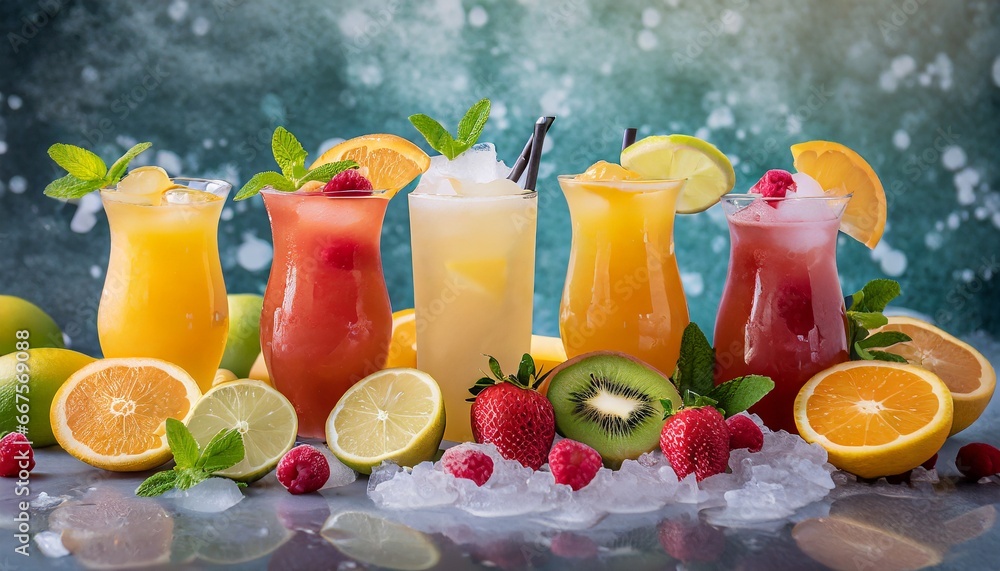 Orange strawberry lemon fresh juice Ai generative Ai generative Orange strawberry lemon fresh juice Ai generative Ai generative