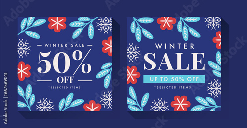 Winter Holiday Sale Banner Design