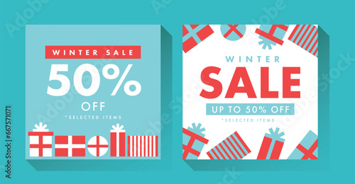 Winter Holiday Sale Banner Design