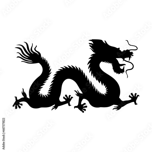 Dragon silhouette in Japanese anime