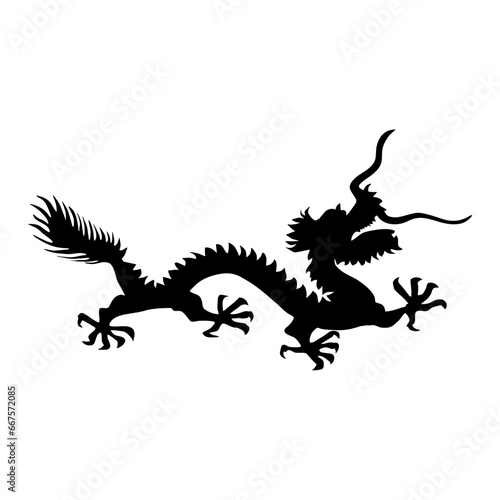 Dragon silhouette in Japanese anime