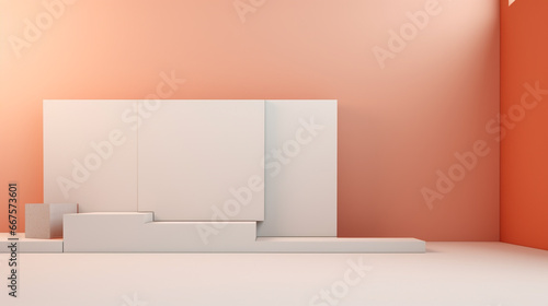 3d abstract geometric podium background. product display concept.