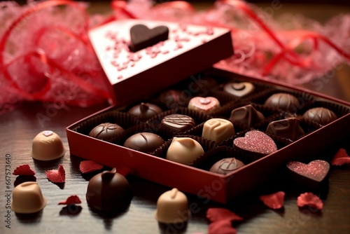 Valentine's Day chocolate. Generative AI