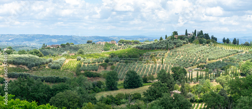 Panorama Tuscany Landscape in Italy