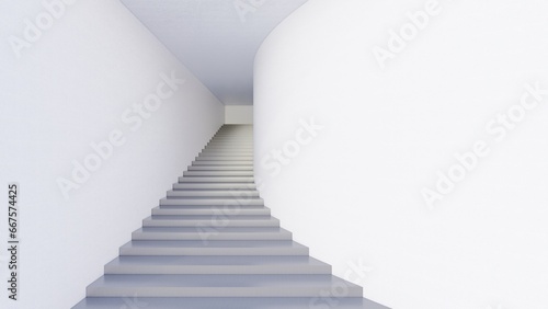 house and office stairs mock up with modern style. 3D illustration rendering