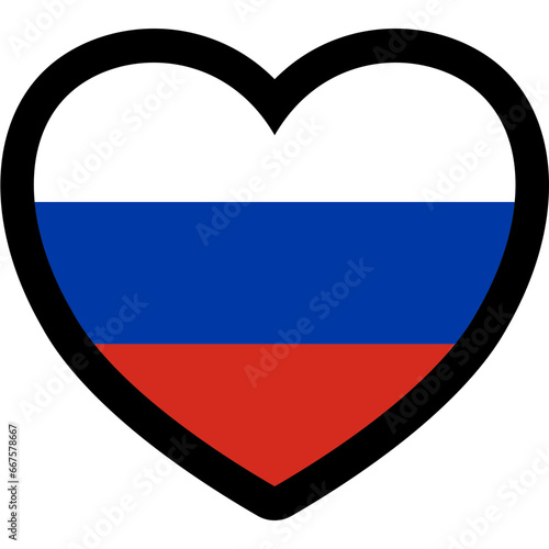 Free Download russian flag heart shape russia - GFXLoad