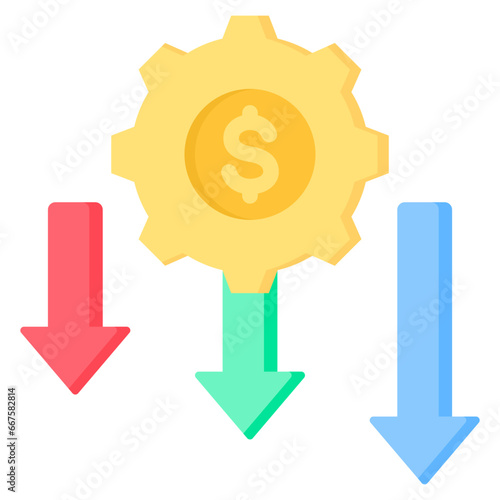 Reduced Cost Flat Icon