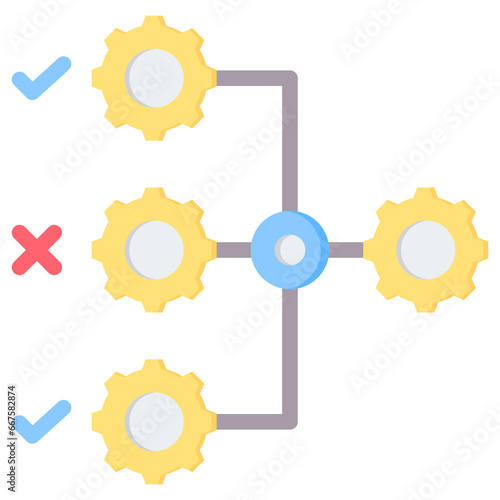 Streamline Process Flat Icon