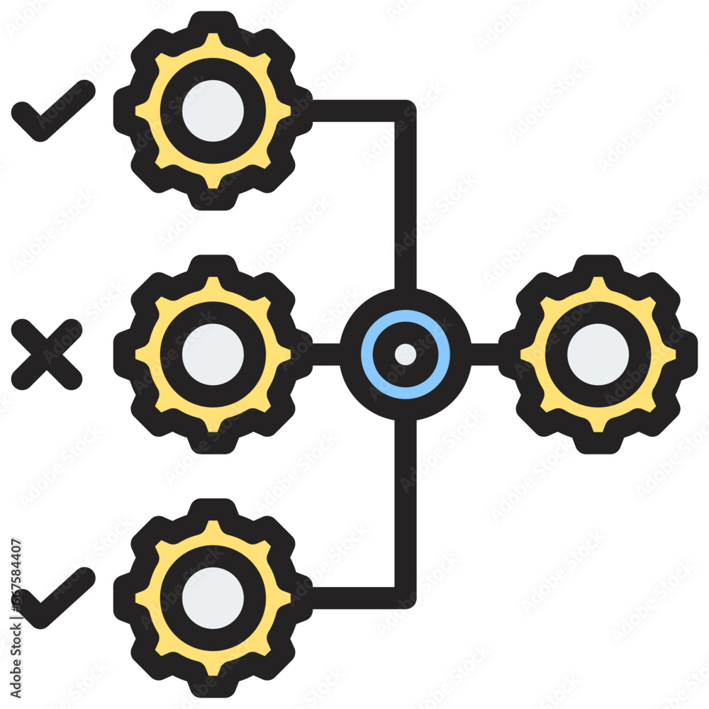 Streamline Process Outline Color Icon Streamline Process Outline Color Icon