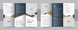 Modern Real Estate Promotion Trifold Brochure layout, Construction, Home Selling Business Trifold Brochure Design Template