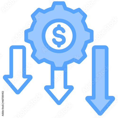 Reduced Cost Blue Icon