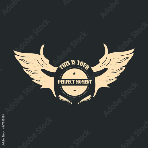 Vintage t shirt design, this is your perfect moment typography vector for t shirt. 