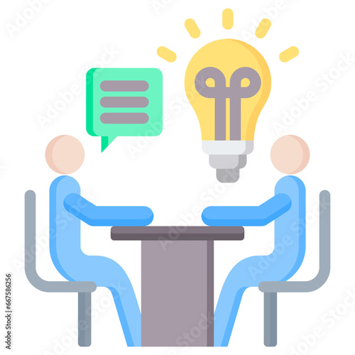 Solution Interview Flat Icon